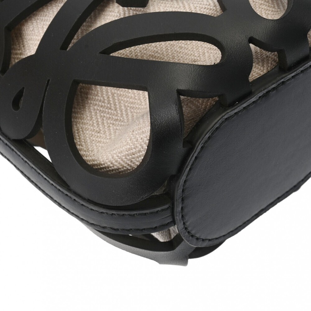 LOEWE Anagram Cutout Black Calfskin Shoulder Bag - Picture 5 of 11